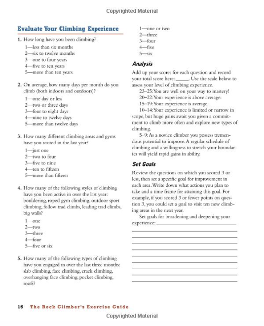 Rock Climber's Exercise Guide