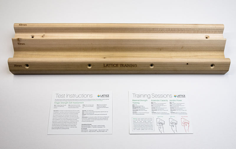 Lattice "Triple" Training & Testing Hangboard