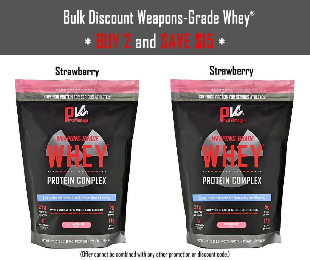 Weapons-Grade Whey® Protein Bulk Discount (2 Bags - 4 lbs total)