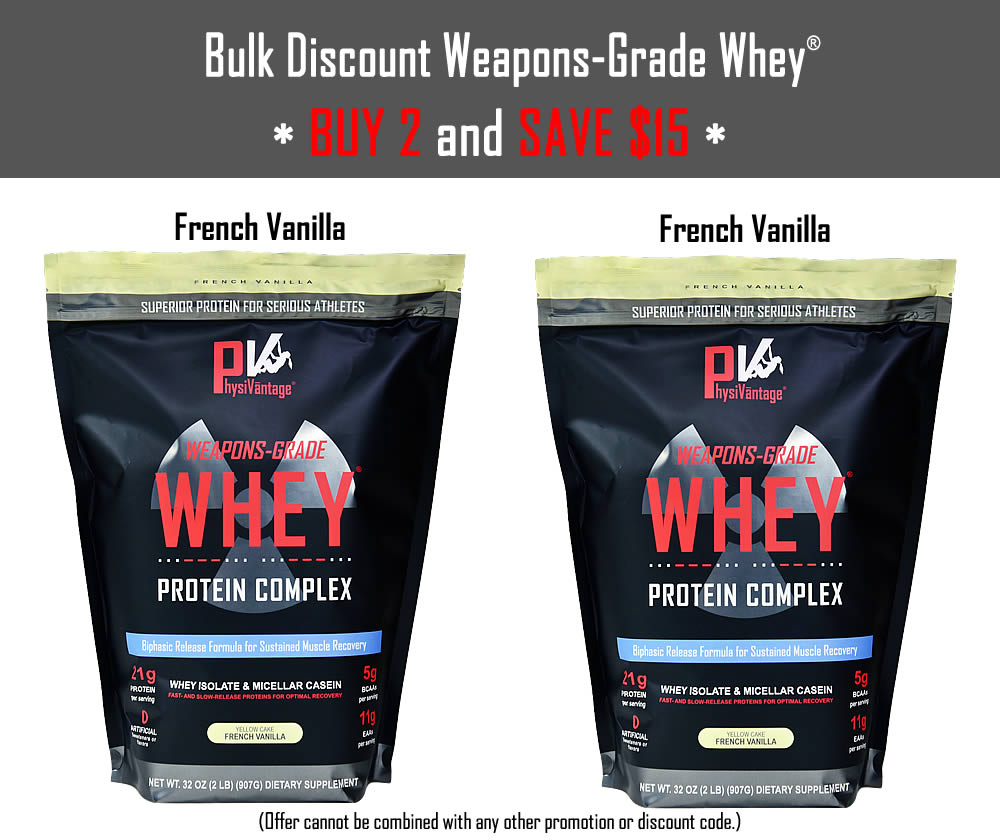Weapons-Grade Whey® Protein Bulk Discount (2 Bags - 4 lbs total)