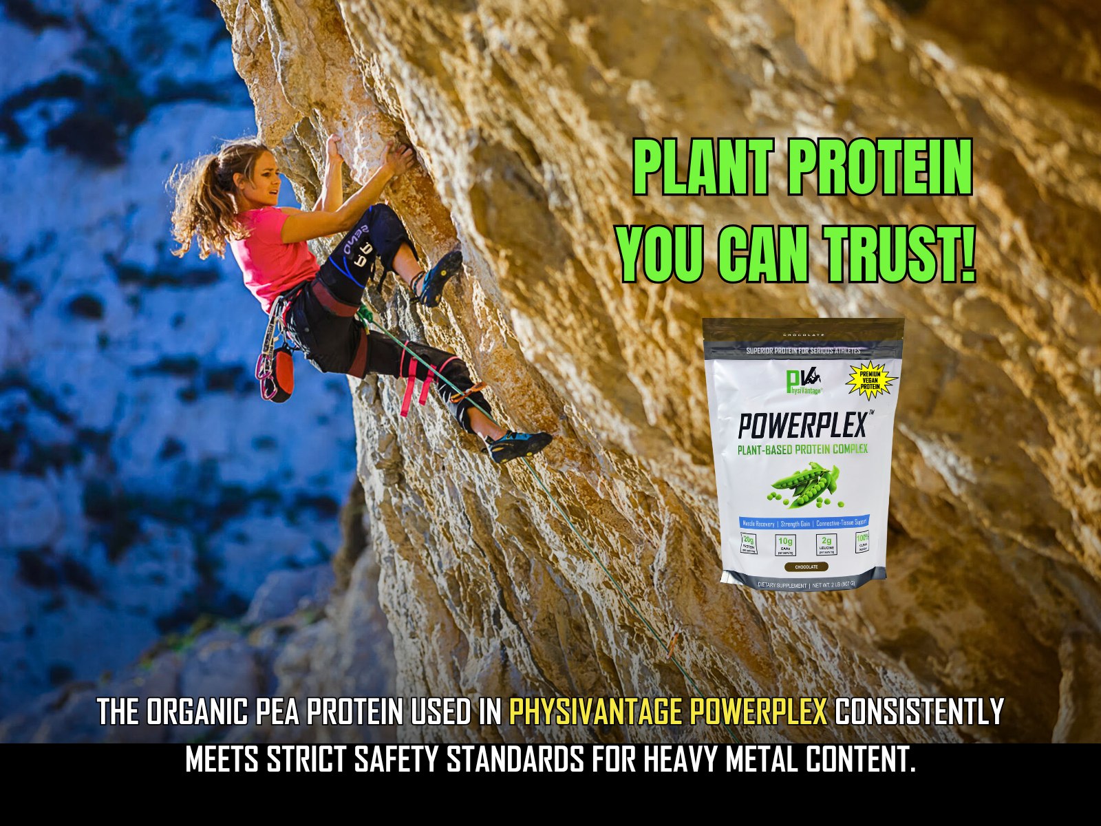 Physivantage powerplex plant protein low in heavy metals