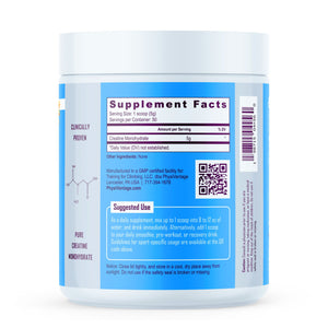 Pure Creatine Monohydrate Powder - Micronized & Unflavored