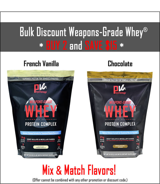 Weapons-Grade Whey® Protein Bulk Discount (2 Bags - 4 lbs total)